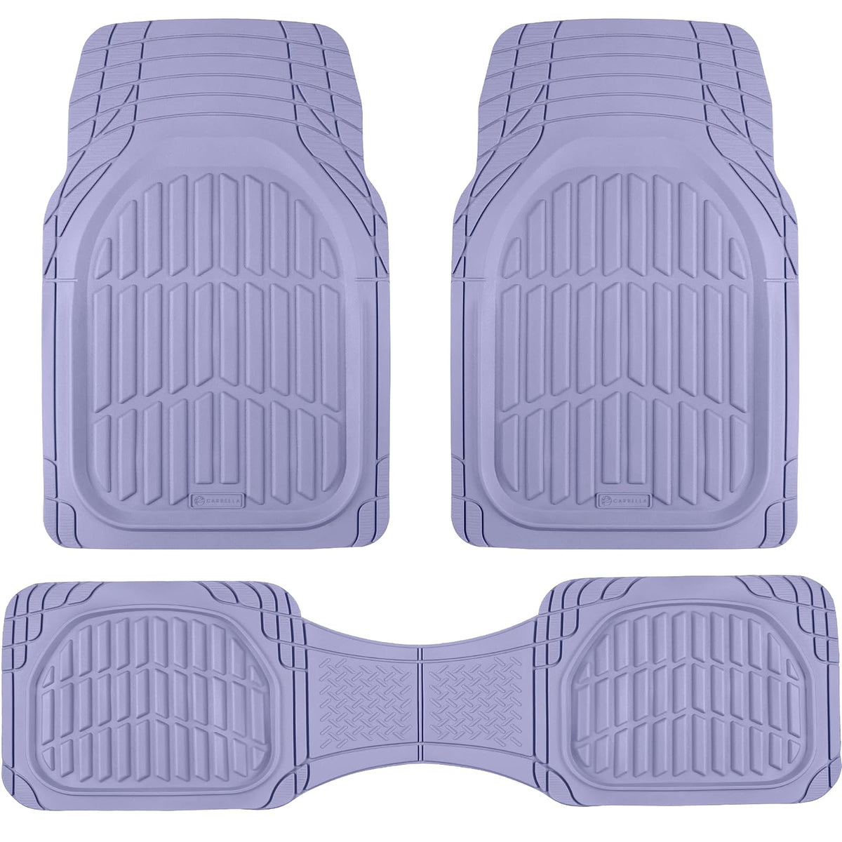 Carbella Alfombrillas de Goma Lavanda de 4 Piezas de Ajuste Universal para Auto, CBMT-923