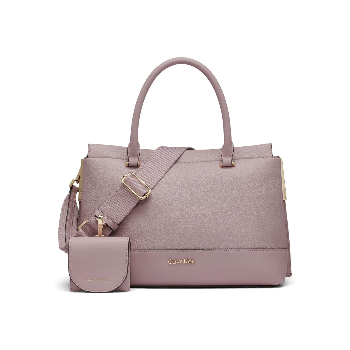 Calvin Klein Bianca Triple Compartment Satchel Bianca - Bolsa de triple compartimento Mujer