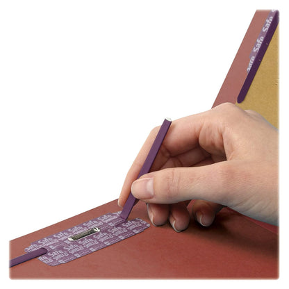 Smead - Carpeta clasificadora con pestañas y cierres SafeSHIELD, 2 divisores, Rojo, Carta