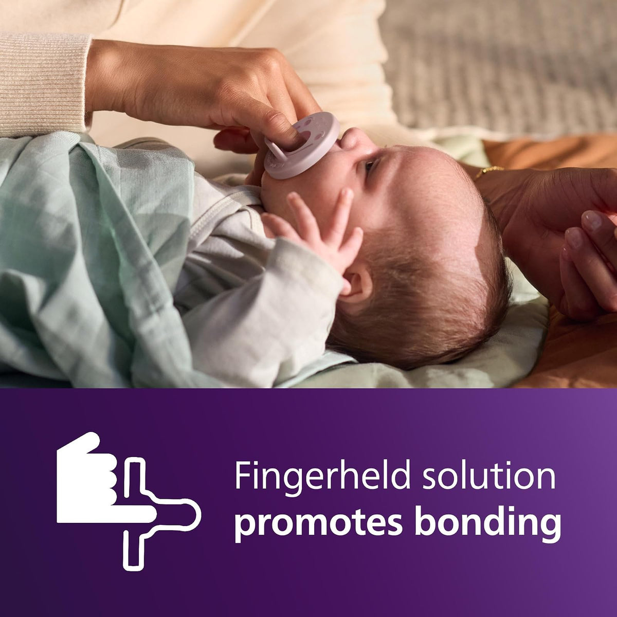 Philips Avent Soothie Chupones ortodónticos para bebés, chupones 100% silicona, de una pieza, sin BPA, para bebés de 0 a 3 meses, 2 lilas y 2 rosas, paquete de 4, modelo SCF190/70
