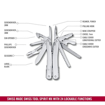 Victorinox Swiss Tool Spirit MX Multiherramienta 24 Funciones con Funda Nylon