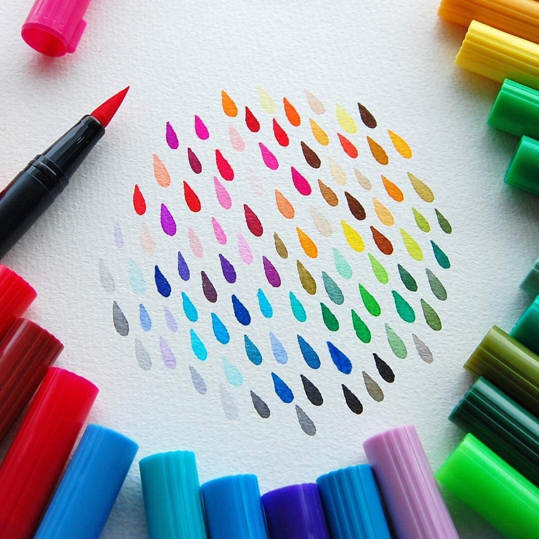 Marcador Creativo Dual Brush ABT Colores Primarios Punta Pincel Zebra México