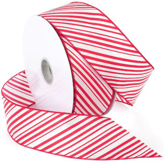 Morex Ribbon 7410.60/50-609 Jardín, 2.5 pulgadas x 50 yardas, rojo/blanco