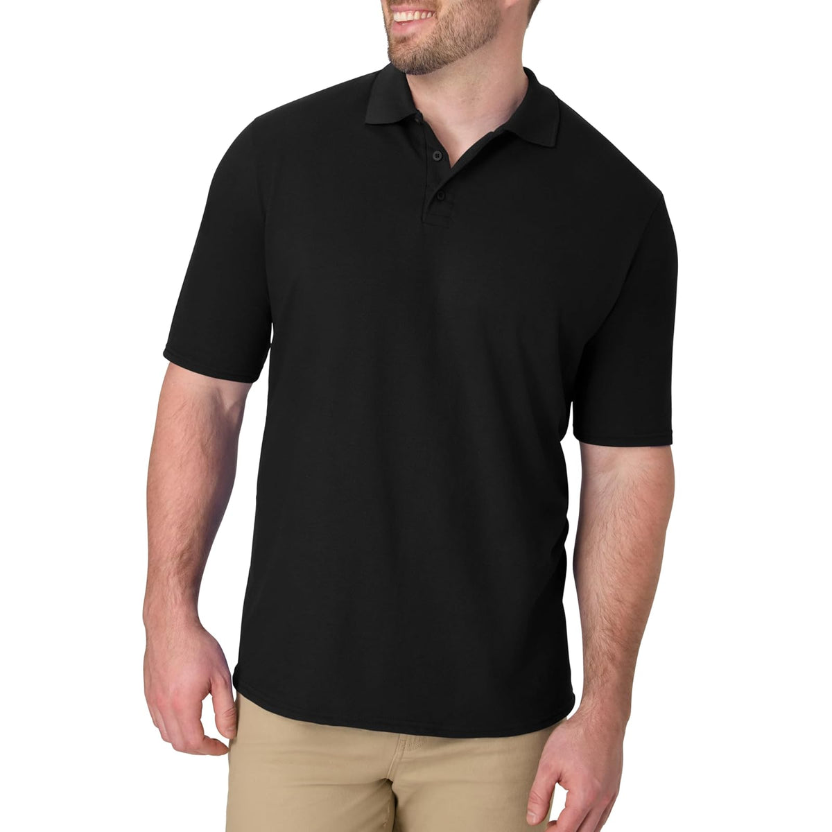 Hanes Camisa Polo X-Temp para Hombre - Negro - - G