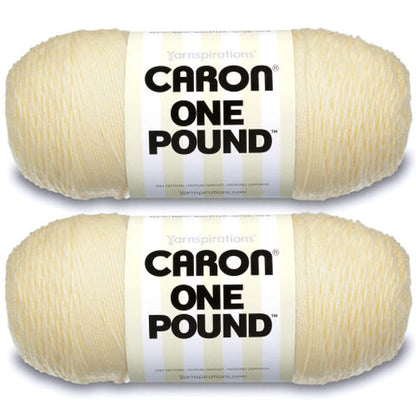 Caron One Pound Estambre Acrílico, Paquete de 2 - Paquete de 2 - beige