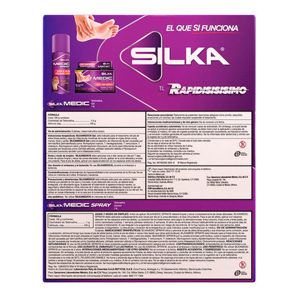 2 Pack SILKAMEDIC Antimicótico Con Terbinafina Gel 30g + Spray 150ml