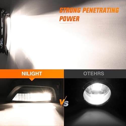 Nilight Fog Lights Assembly Compatible with 2013 2014 2015 Honda Accord (4-door Sedan) w/H8 12V 25W Bulbs Clear Lens Driver and Passenger Side