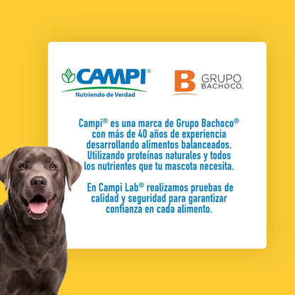 CAMPI, Croquetas para Perro Adulto CanPro MAX, 15% de Proteína, Sabor a Res y Pollo, Alimento con Vitaminas y Minerales, Costal de 20 kg
