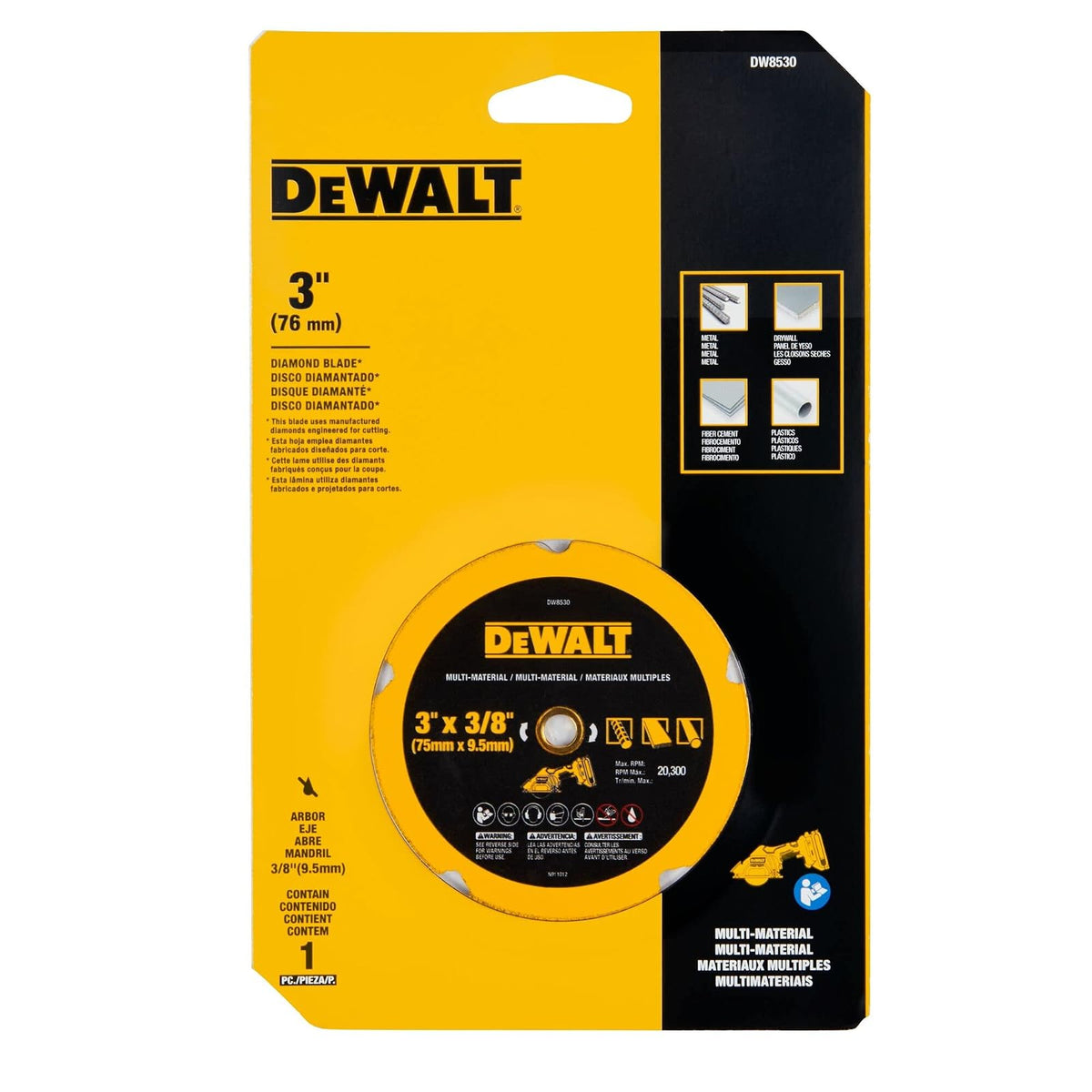 DEWALT Rueda cortada, 3 pulgadas, con acabado fino, carburo ultra afilado (DW8530)
