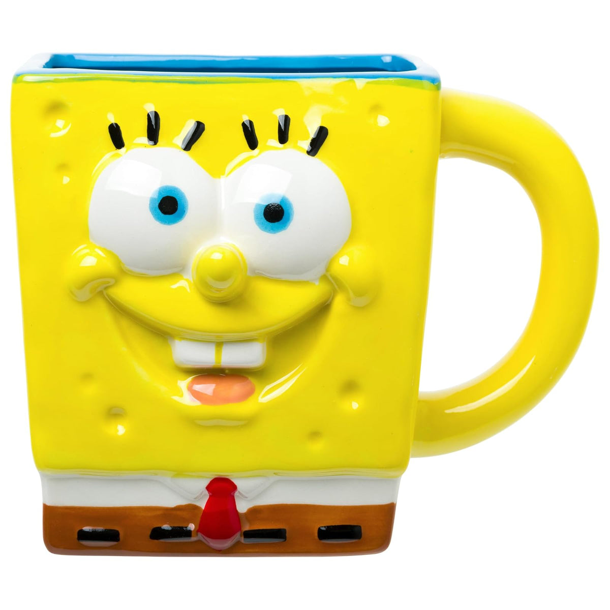 Silver Buffalo Nickelodeon Bob Esponja SquarePants 3D Taza de cerámica esculpida, 20 onzas, color amarillo
