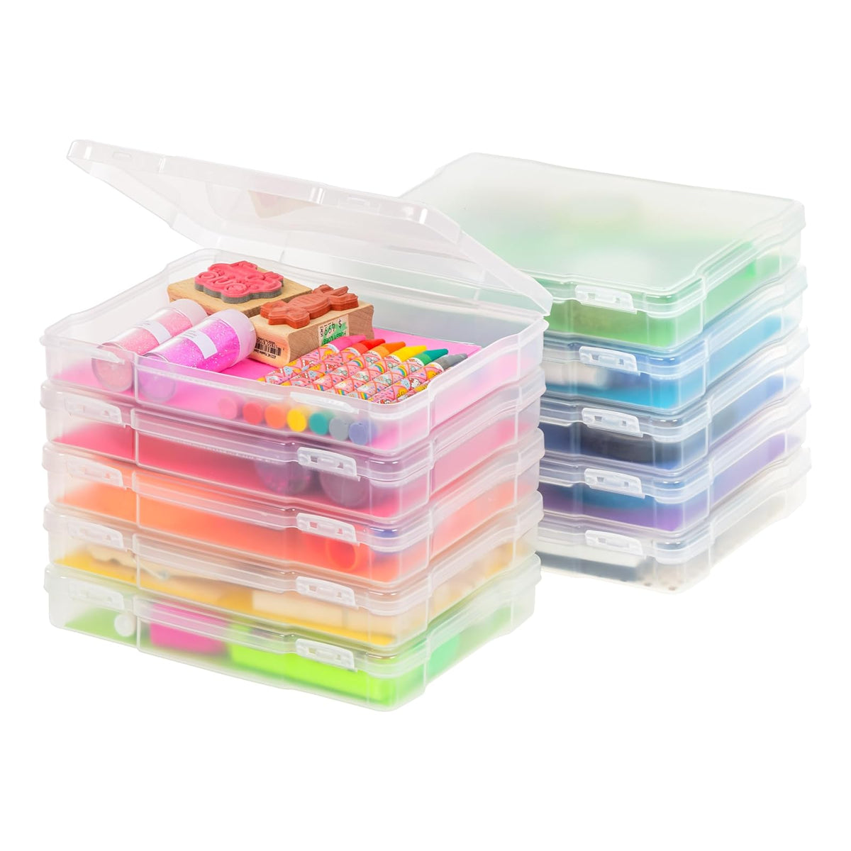 IRIS USA Estuches Organizadores para Scrapbooking, Transparentes - 12.7 cm x 17.8 cm, paquete de 10