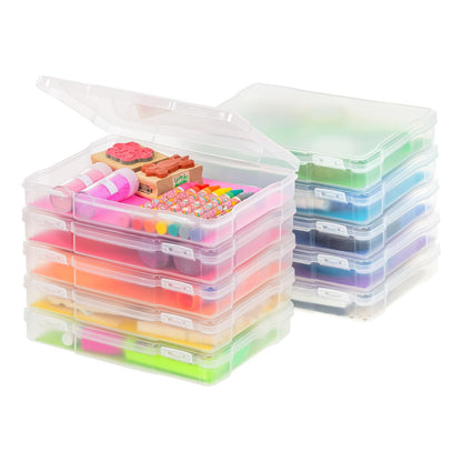 IRIS USA Estuches Organizadores para Scrapbooking, Transparentes - 12.7 cm x 17.8 cm, paquete de 10