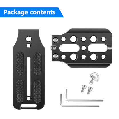 NEEWER Soporte en Forma de L Zapata Rápida Placa QR Cámara de Disparo Vertical Soporte en L con Tornillo 1/4 Pulgada Arca Swiss Compatible con dji Osmo Ronin Zhiyun Canon(Negro)