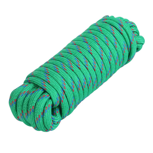 MaxxHaul 50227 - Cuerda trenzada de diamante de 3/8 pulgadas x 50 pies, extra resistente, resistente a la luz y a la intemperie, multicolor