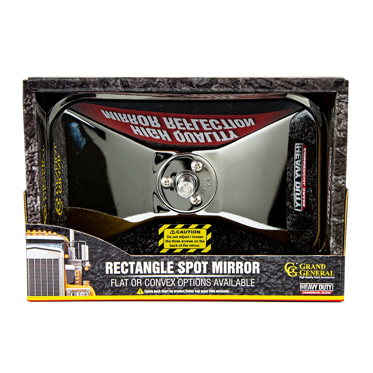 GG Grand General 33086 - Espejo plano rectangular de acero inoxidable de 5-1/2 x 8-1/2 pulgadas