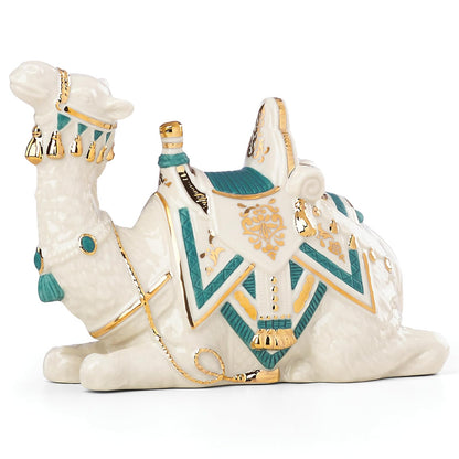 Lenox First Blessing Burro para pesebre, Camello Colocador, Ivory, Navy, Gold, 1, 1