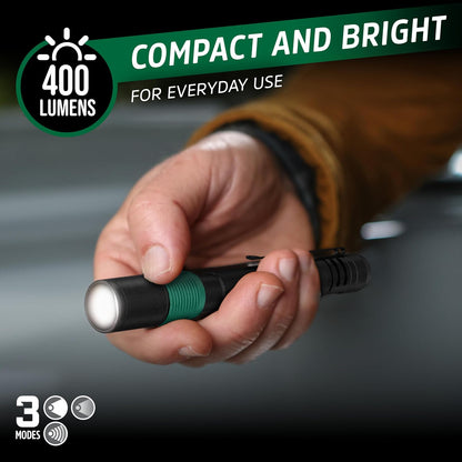Linterna de Bolígrafo Energizer X-400 Recargable, Lápiz de Luz Brillante Resistente al Agua IPX4, Ligera y Duradera, Linterna Recargable, Cable de Carga USB Incluido