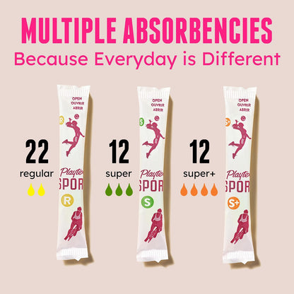 Playtex Sport Tampons Multipack Regular/Super/Super Plus Absorbencia, 46ct