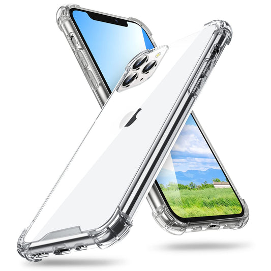 ORIbox - Carcasa para iPhone, Transparente con 4 Esquinas, protección a Prueba de Golpes, Suave y Resistente a los arañazos para iPhone, iPhone 11 Pro MAX, Transparente