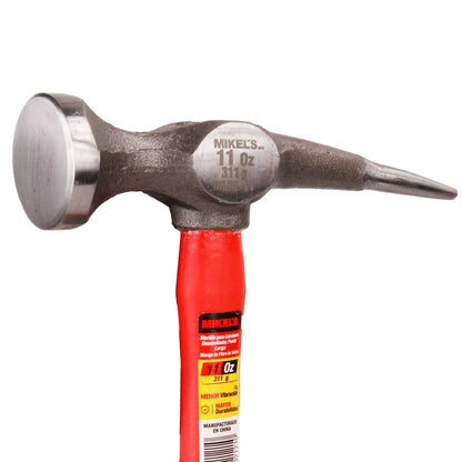 Mikel's MLPL-11 Martillo para Laminero Desabollador Punta Larga, Mango de Fibra de Vidrio, 11 Oz