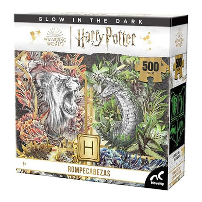 Novelty Corp Rompe de Colección Harry Potter Glow In The Dark 500 Pz [Modelo Surtido], 1 unidad