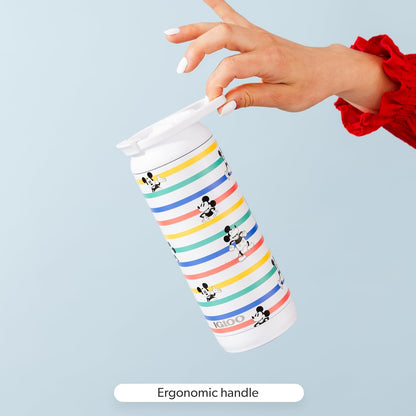 Igloo Mickey Stripe 16 onzas, vaso aislado de acero inoxidable