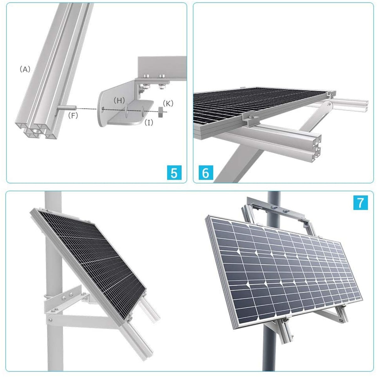 RENOGY Solar Panel Side of Pole Mount for 50W/100W Solar Panel (Mount only)