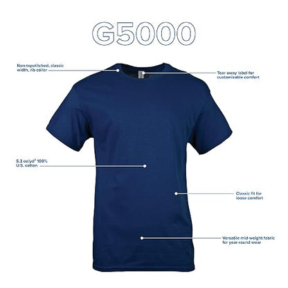 Gildan G5000 Camisetas de Algodón Pesado para Hombre
