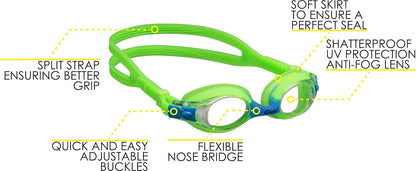 Cressi Coloridas Gafas de natación para niños y niñas - Dolphin 2.0: diseñadas en Italia