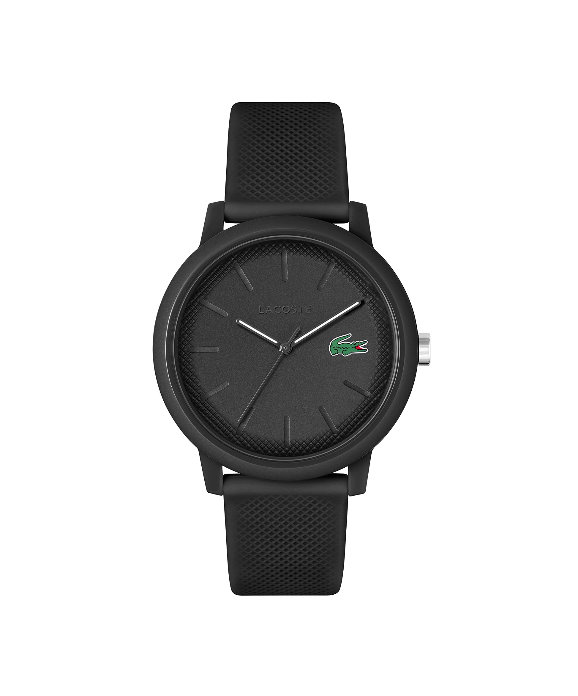 Lacoste 12.12 Reloj de cuarzo para hombre, TR90 Case Quartz - Reloj deportivo de alta calidad, Negro -, 42 mm, Goma