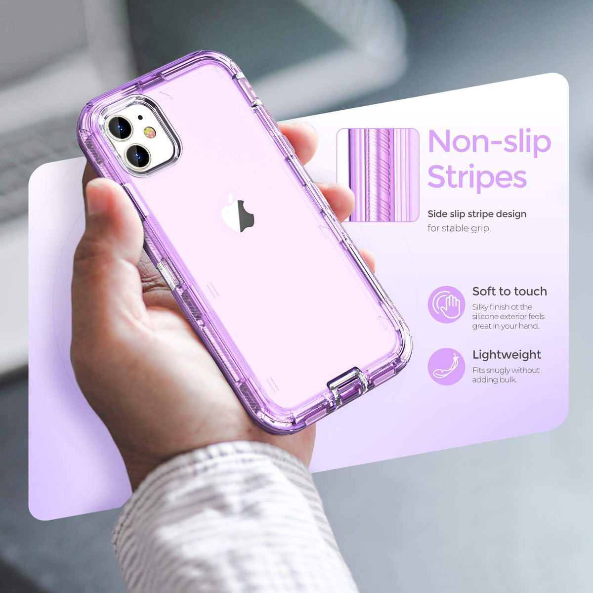 ORIbox - Funda Compatible con iPhone 11 Pro MAX, Resistente a los Golpes, anticaídas, Transparente