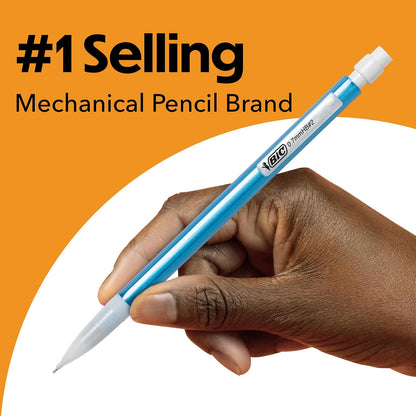 BIC Paquete variado de lápices mecánicos, tamaños surtidos, 0,5 mm, 0,7 mm, 0,9 mm, 60 unidades, diseño recargable para uso de larga duración
