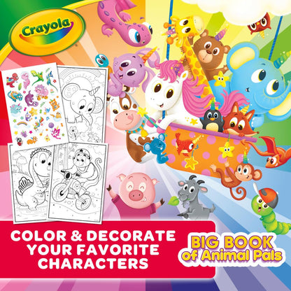 Crayola - Libro grande de amigos de animales, 288 páginas para colorear, regalo para niños, edad 3, 4, 5, 6 años