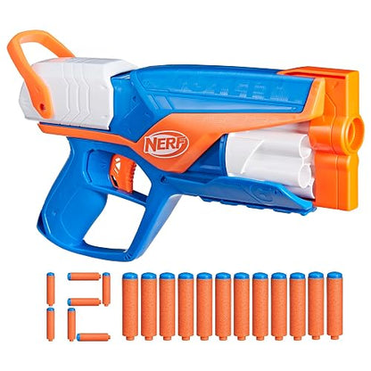 NERF N Series - Lanzador Agility - 12 Dardos N1 - Solo compatibles con los lanzadores N Series - Cilindro de 6 Dardos - Juegos para el Aire Libre