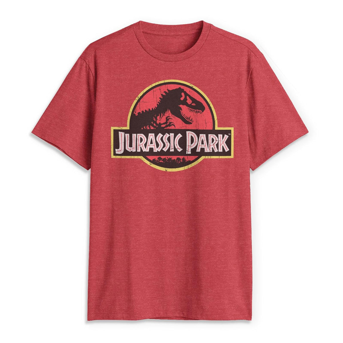Playera Jurassic Park con Logotipo Clásico para Hombre - 3XL - Rojo (Red Heather)