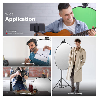 NEEWER Estudio Fotográfico Resistente Metal Pinza Soporte para Reflector | con 5/8" Soporte de Luz Attachment