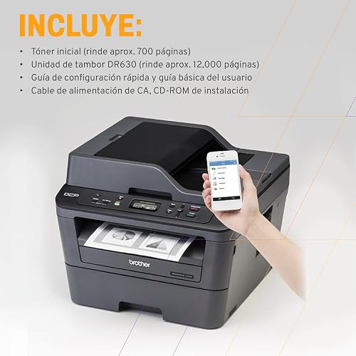 Brother Impresora Multifuncional Láser 3 en 1 DCP-L2540DW Alto Rendimiento | Multifuncional láser 3 en 1