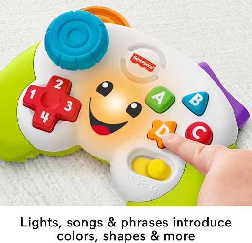 Fisher-Price Control de Juguete Ríe y Aprende con Luces Sonidos y Aprendizaje para Bebés de 6 Meses en Adelante