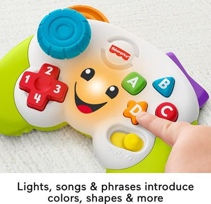 Fisher-Price Control de Juguete Ríe y Aprende con Luces Sonidos y Aprendizaje para Bebés de 6 Meses en Adelante