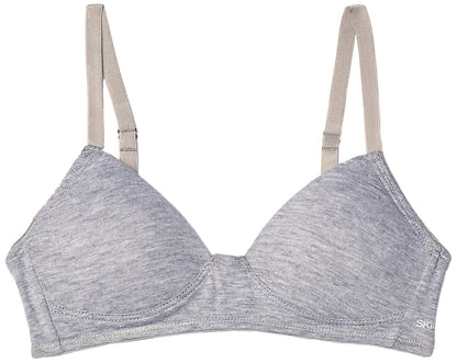 Skiny Brass Brasier para Niña, Sin Varilla - 12 - Heather