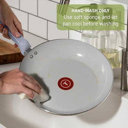T-fal C488SK74 Ceramic Refresh Batería 20 pz | Batería de aluminio , Recubrimiento cerámica, Inoceram, Menta, Look fresco, más resistente, cocina saludable con menos aceite