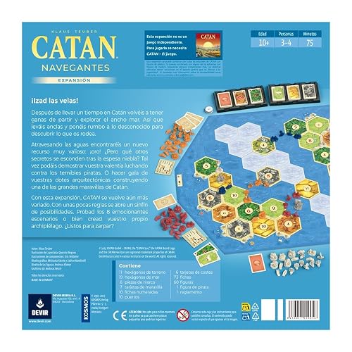 Catan: Navegantes en Español, Expansión, Juego de Mesa, Devir