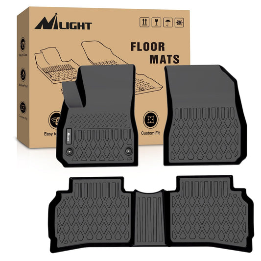 Nilight TPE - Alfombrillas de Piso para Chevy Malibu 2016, 2017, 2018, 2019, 2020, 2021, 2022, 2023, 2024, 2025, para Todo Tipo de Clima, Ajuste Personalizado