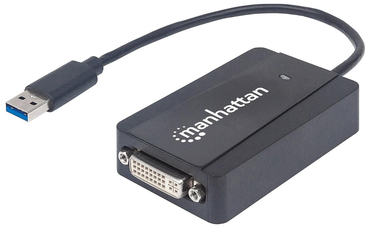 Manhattan AC-6450 Convertidor Video USB 3.0 a Dvi-I H, Negro