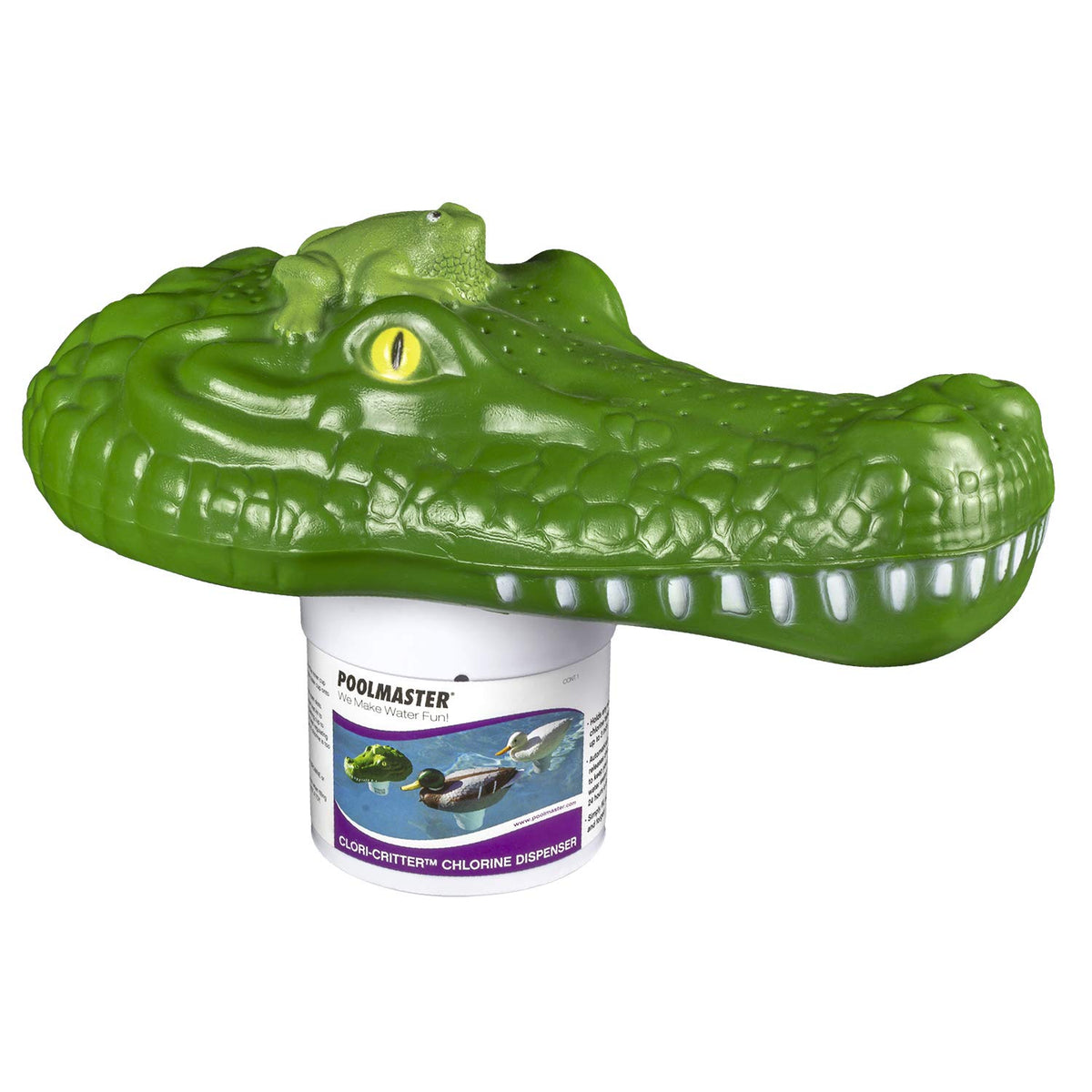 Poolmaster Dispensador de Cloro Flotante Ajustable, Personaje Animal - Cocodrilo