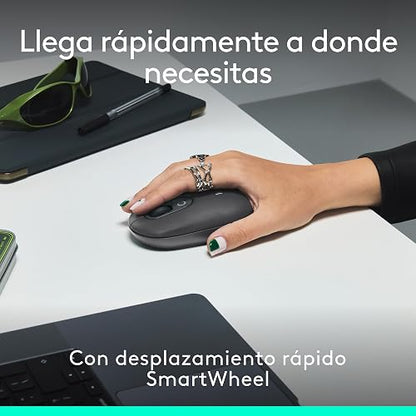 Logitech Pop Icon Combo, combinación de Teclado y Mouse Bluetooth, Escritura cómoda, Teclas y Botones programables, clics discretos, Easy-Switch hasta para 3 Dispositivos - Grafito