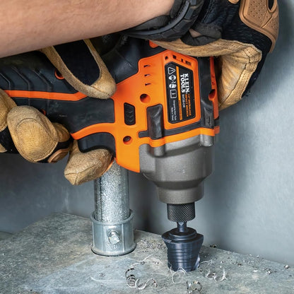 Klein Tools - Juego de 3 Brocas para Electricista con Aceite de Corte, Estuche Modular, Liberación Rápida, Impacto y Doble Espiral