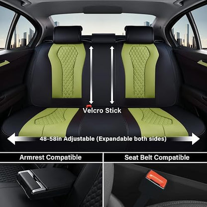 Coverado Seat Covers Juego Completo de Funda para Asiento de Automóvil Verde
