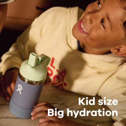 Hydro Flask - Botella de Agua para niños para la Escuela, Acero Inoxidable y aislada con Tapa de Popote, Koala de 12 onzas