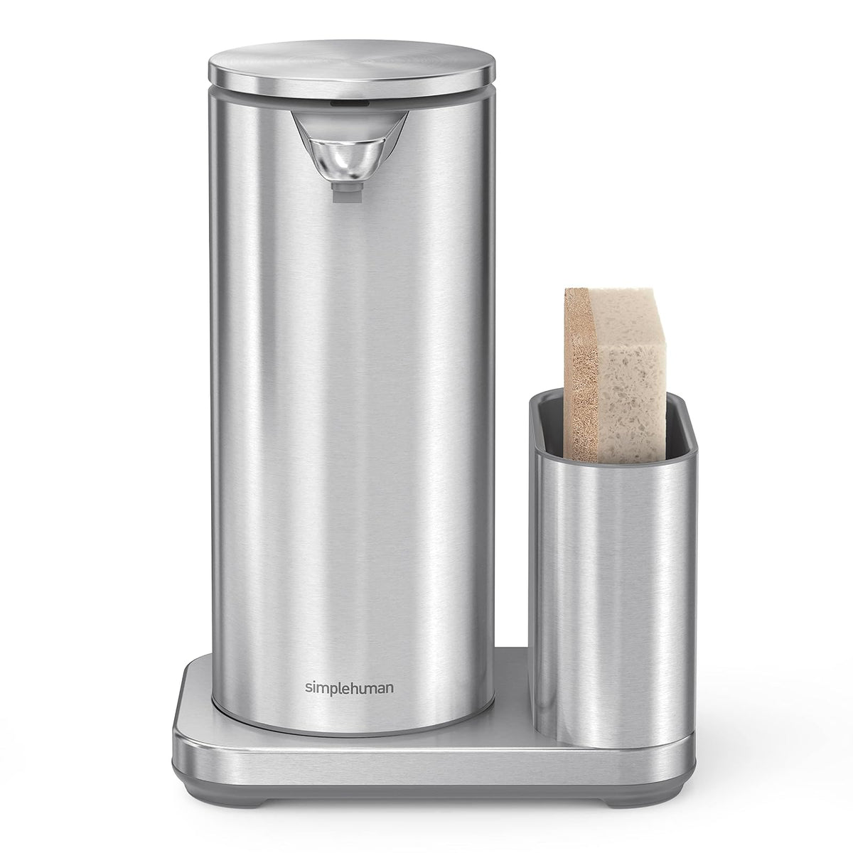 simplehuman Bomba de Sensor de líquido de 14 onzas con Caddy, Acero Inoxidable Cepillado de Alta Calidad